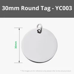 Bambu Lab - ø30mm - Large Round Stainless Steel Tag (5pcs)