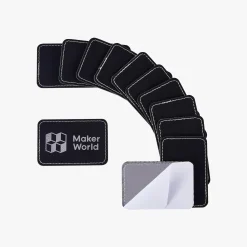 Bambu Lab - Rectangular PU Iron-on Patch - Black to Silver (10pcs)