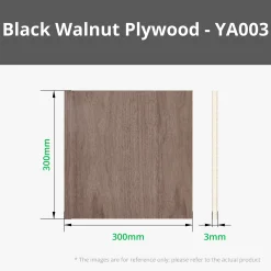 Bambu Lab - 300x300x3mm Black Walnut Plywood (6pcs)