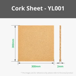 Bambu Lab - 300x300x2mm Cork Sheet (4pcs)