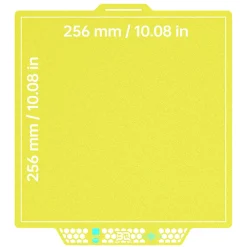 BIQU - Panda Buildplate - CryoGrip Pro - Glacier (Fine Texture) Yellow - P2S, X1/P1/A1 Series - 258x275mm