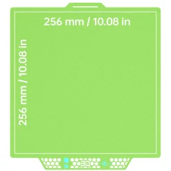 BIQU - Panda Buildplate - CryoGrip Pro - Glacier (Fine Texture) Green - P2S, X1/P1/A1 Series - 258x275mm