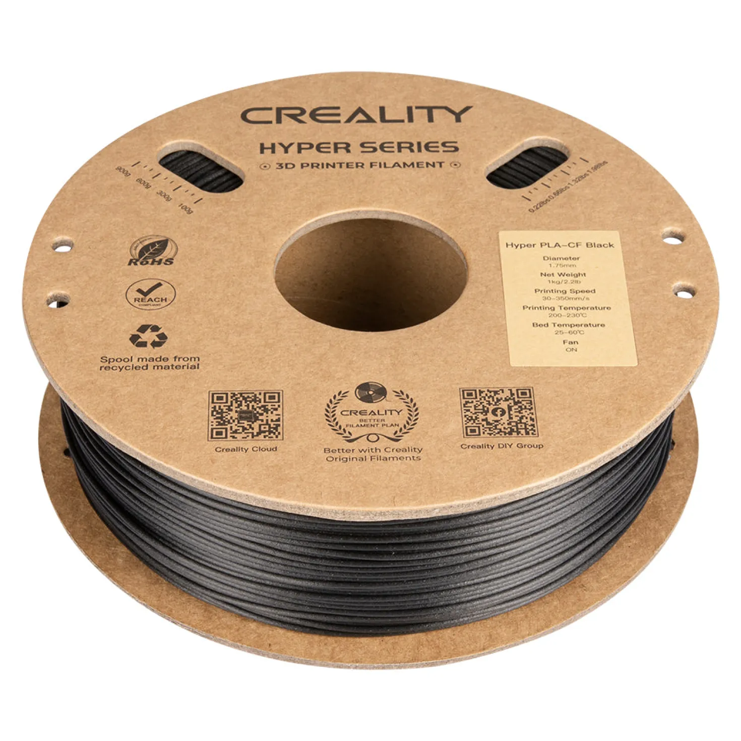 Creality 3D - Hyper PLA-CF - Black - 1.75mm - 1kg