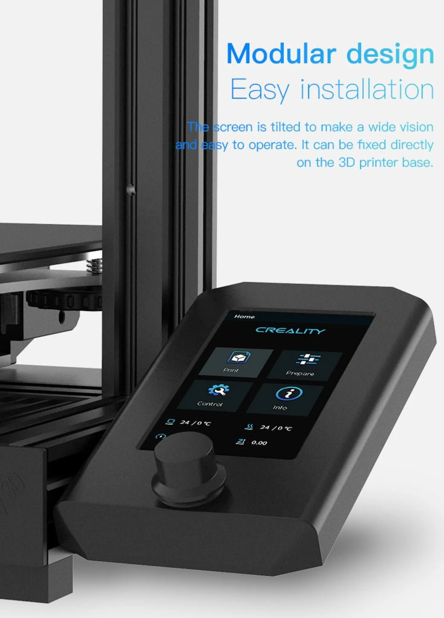 Creality 3D - Intelligent Screen Kit - Ender-3 V2 (med beslag)