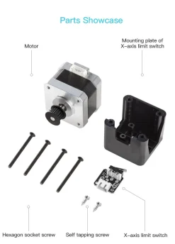 Creality 3D - X-axis Motor Kit with Endstop Switch - Ex. Ender-3 V2