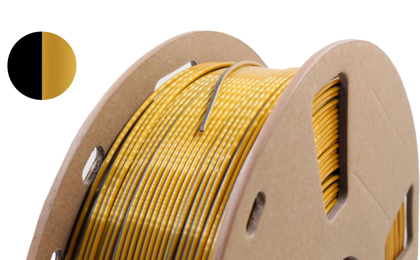 3DE Premium - BiColor - PLA Silky - Black & Gold - 1.75mm - 1kg