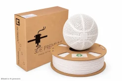 3DE Premium - PEBA Flexible PLA - 54D - All White - 1.75mm - 1kg