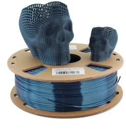 3DE Premium - PLA Silky - Deep Cyan - 1.75mm - 1kg
