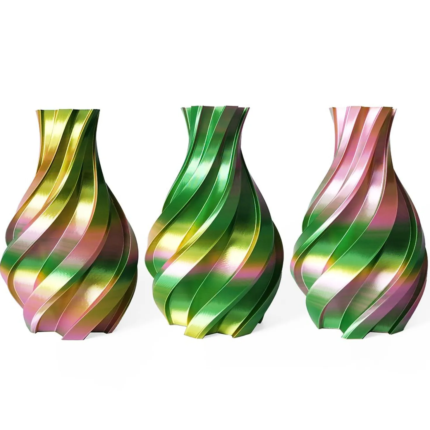 3DE Premium - PLA Silky - Tricolor Gold, Green and Pinkish - 1.75mm - 1kg