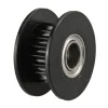 GT2 20T(6mm wide) Toothed idler(5mm bore) black