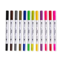 LOKLIK - Dual Tip Brush Pens 12 Colors