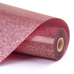 LOKLIK - Heat Transfer Vinyl - 30.5cm x 90cm - Glitter Pink