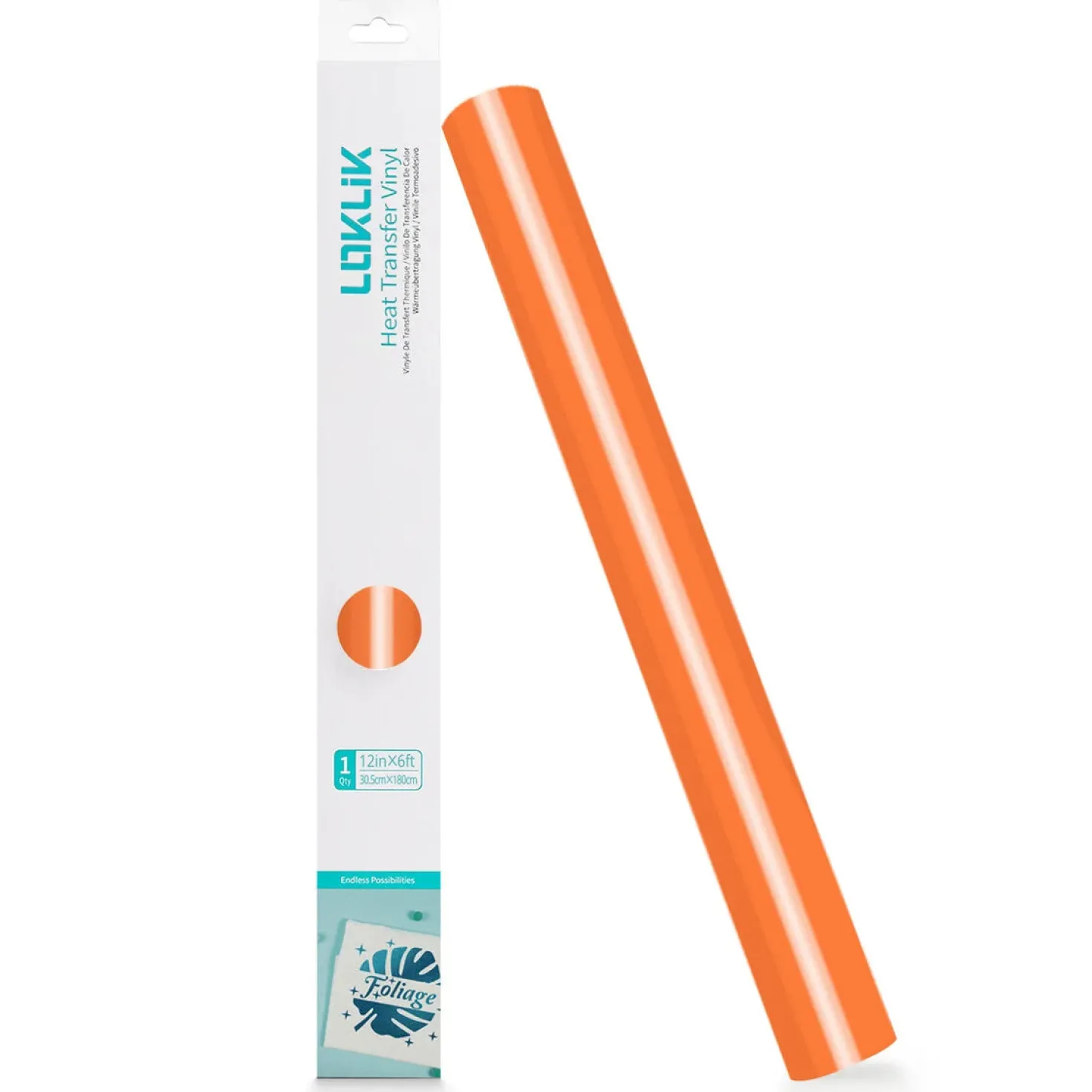 LOKLIK - Heat Transfer Vinyl - 30.5cm x 180cm - Orange