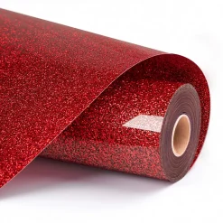 LOKLIK - Heat Transfer Vinyl - 30.5cm x 90cm - Glitter Red