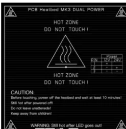 MK3 Aluminium Heatbed - 214x214mm