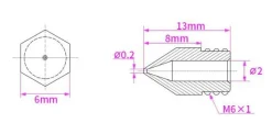 MK8 Steel Narrow - SpiderNozzle - 1.75mm (Pick a size) Ex Ender 3 PRO