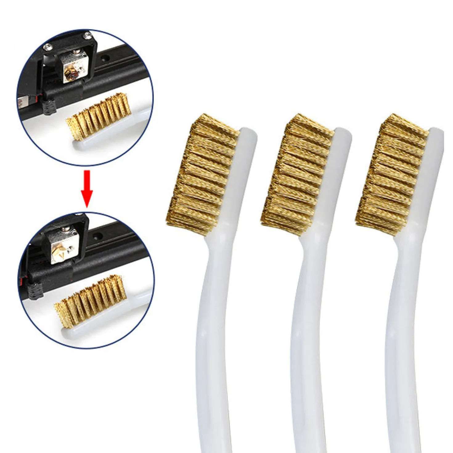 Nozzle Cleaning Brush - Copper Brush - 1 pcs.