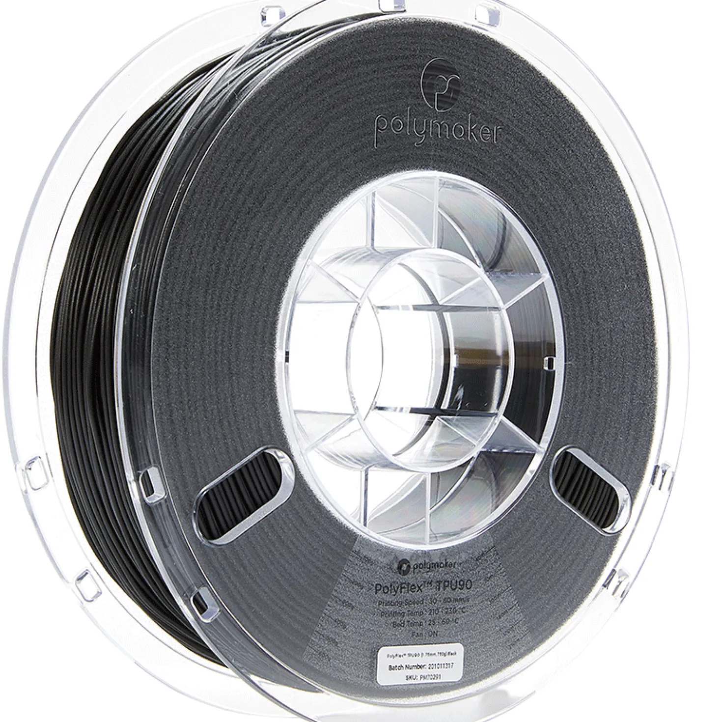 Polymaker PolyFlex - TPU 90A - Black - 1.75mm - 750g