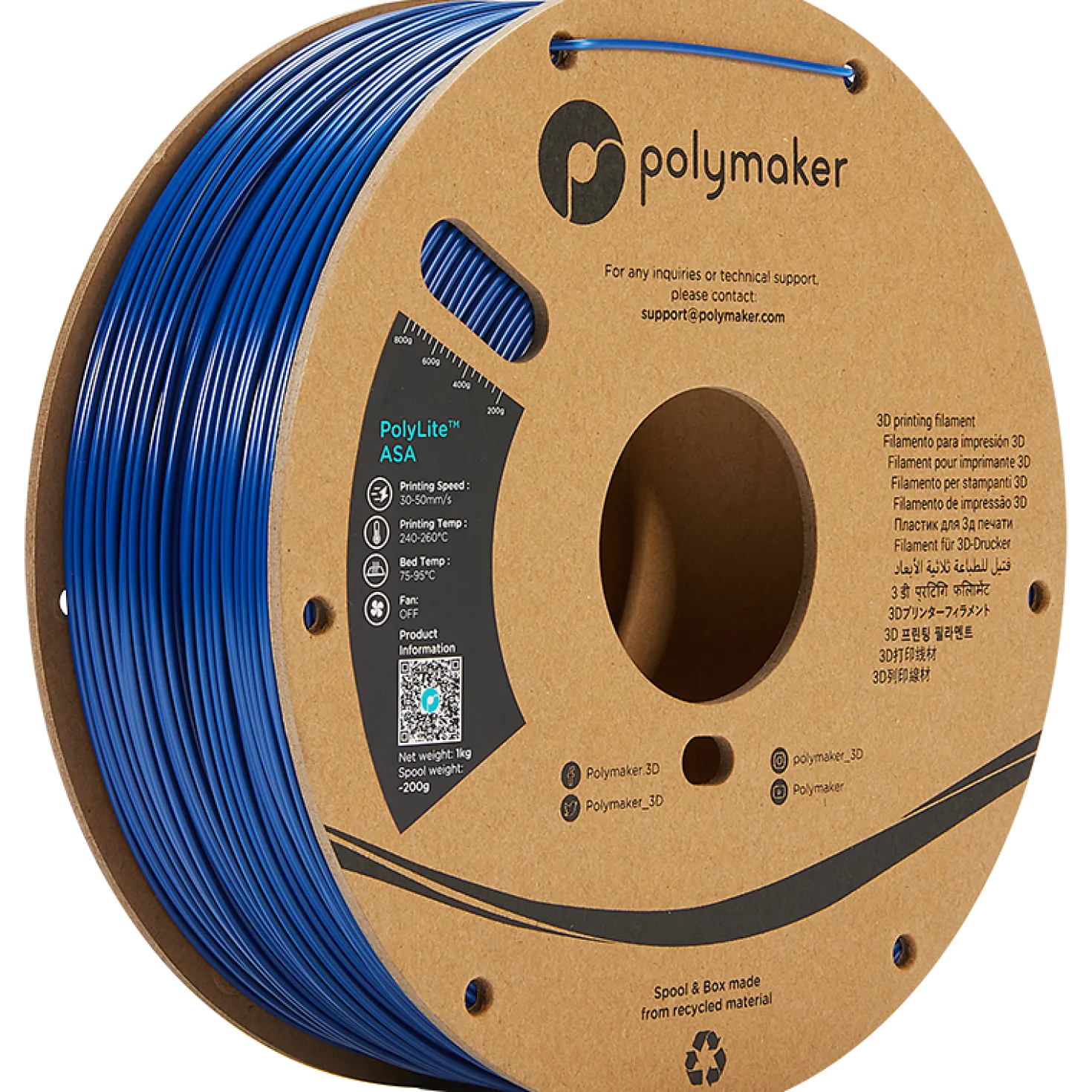 Polymaker Polylite - ASA - Blue - 1.75mm - 1kg