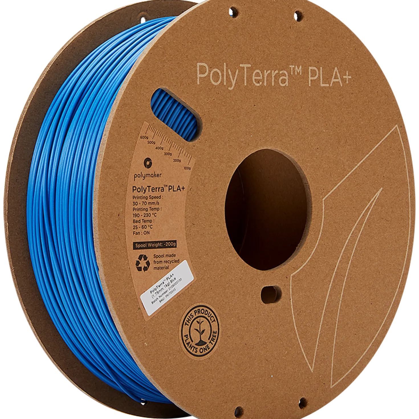 Polymaker - PolyTerra PLA+ - Blue - 1.75mm - 1kg