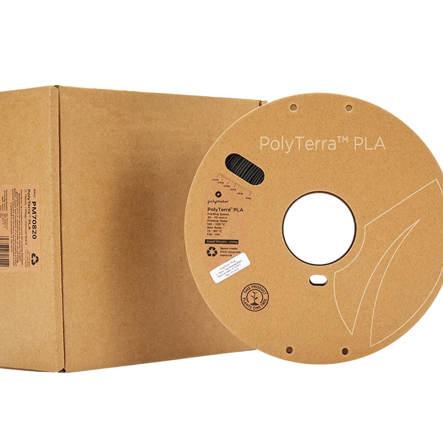 Polymaker - PolyTerra PLA - Charcoal Black - 1.75mm - 1kg