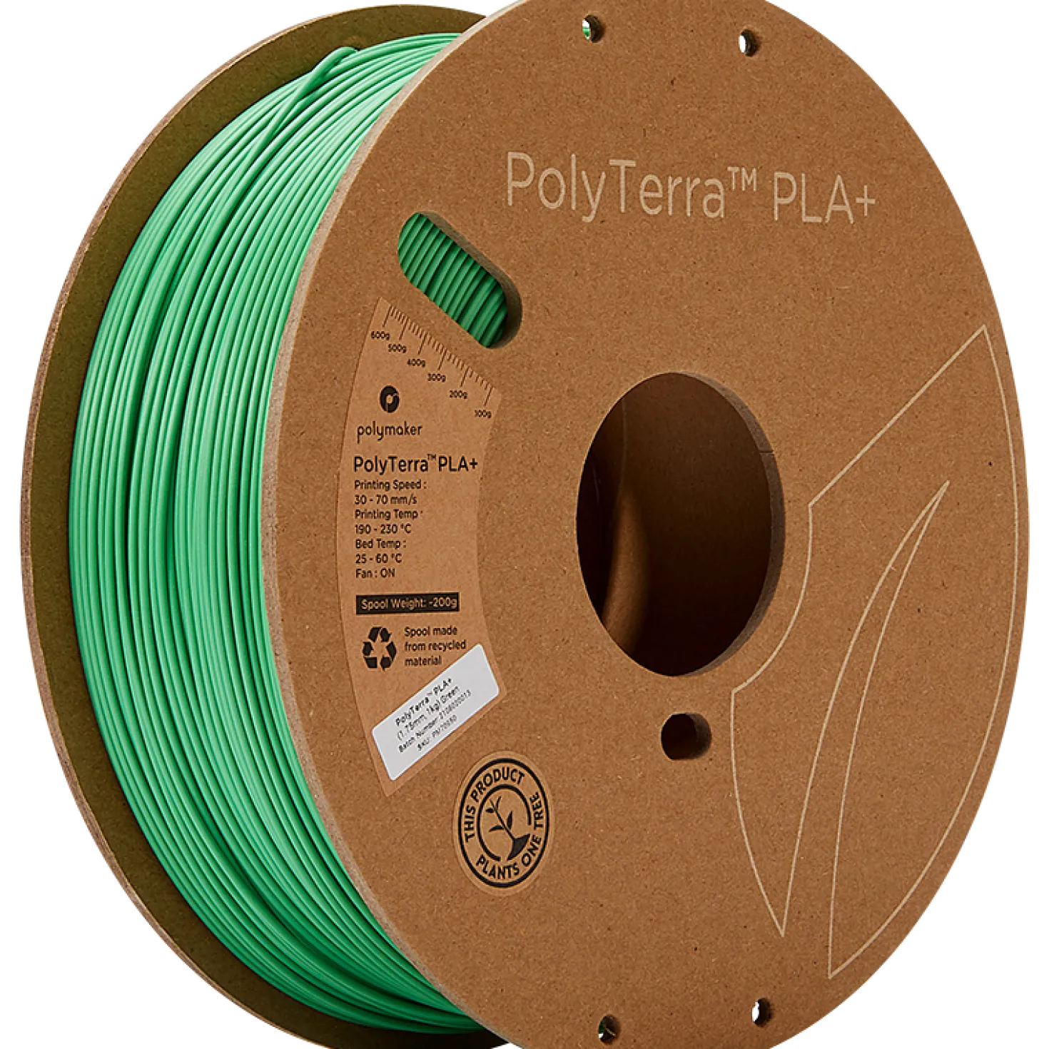 Polymaker - PolyTerra PLA+ - Green - 1.75mm - 1kg
