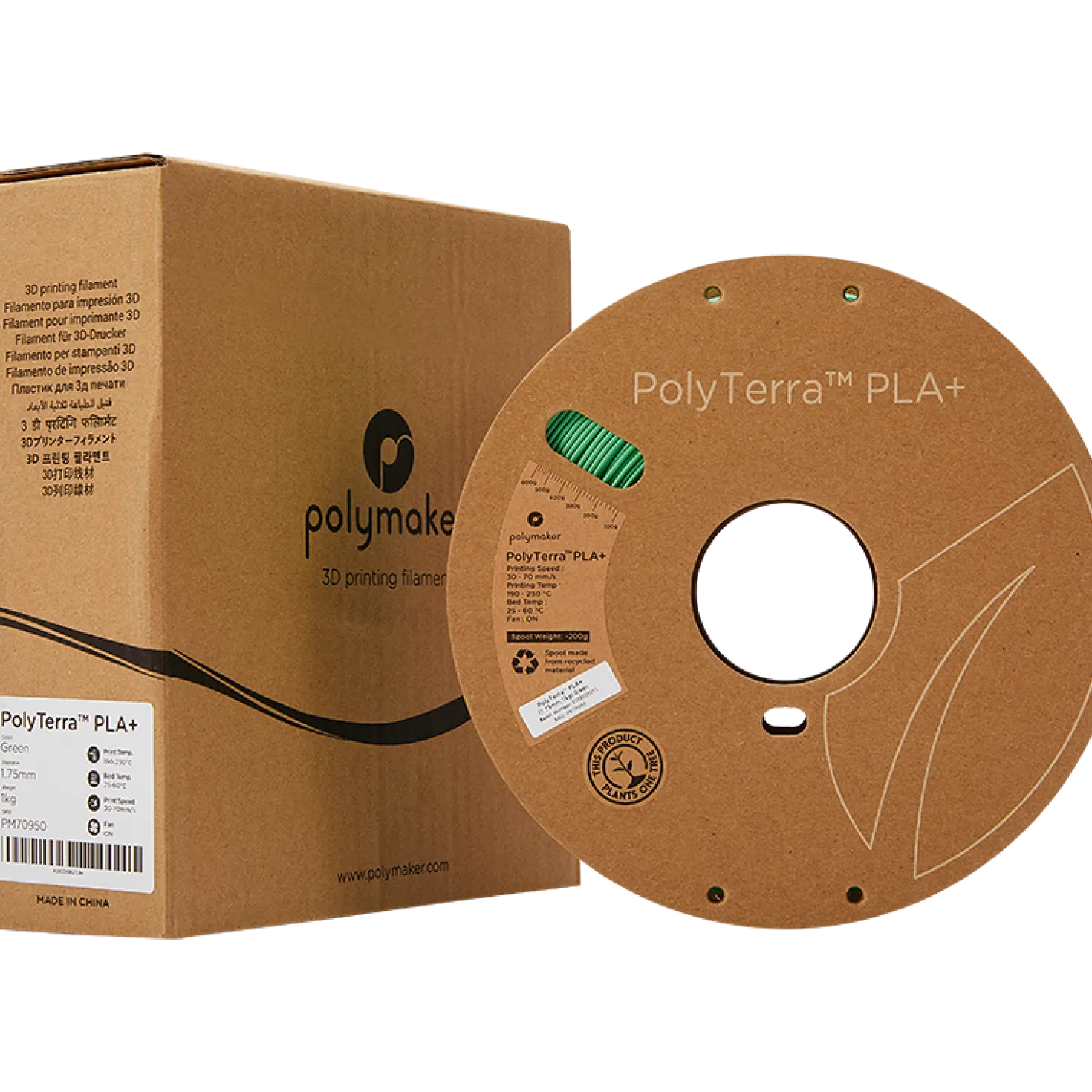 Polymaker - PolyTerra PLA+ - Green - 1.75mm - 1kg