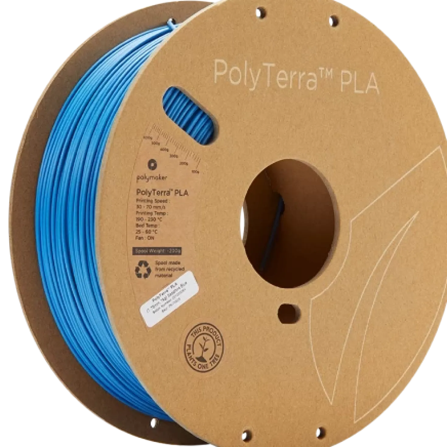 Polymaker - PolyTerra PLA - Sapphire Blue - 1.75mm - 1kg