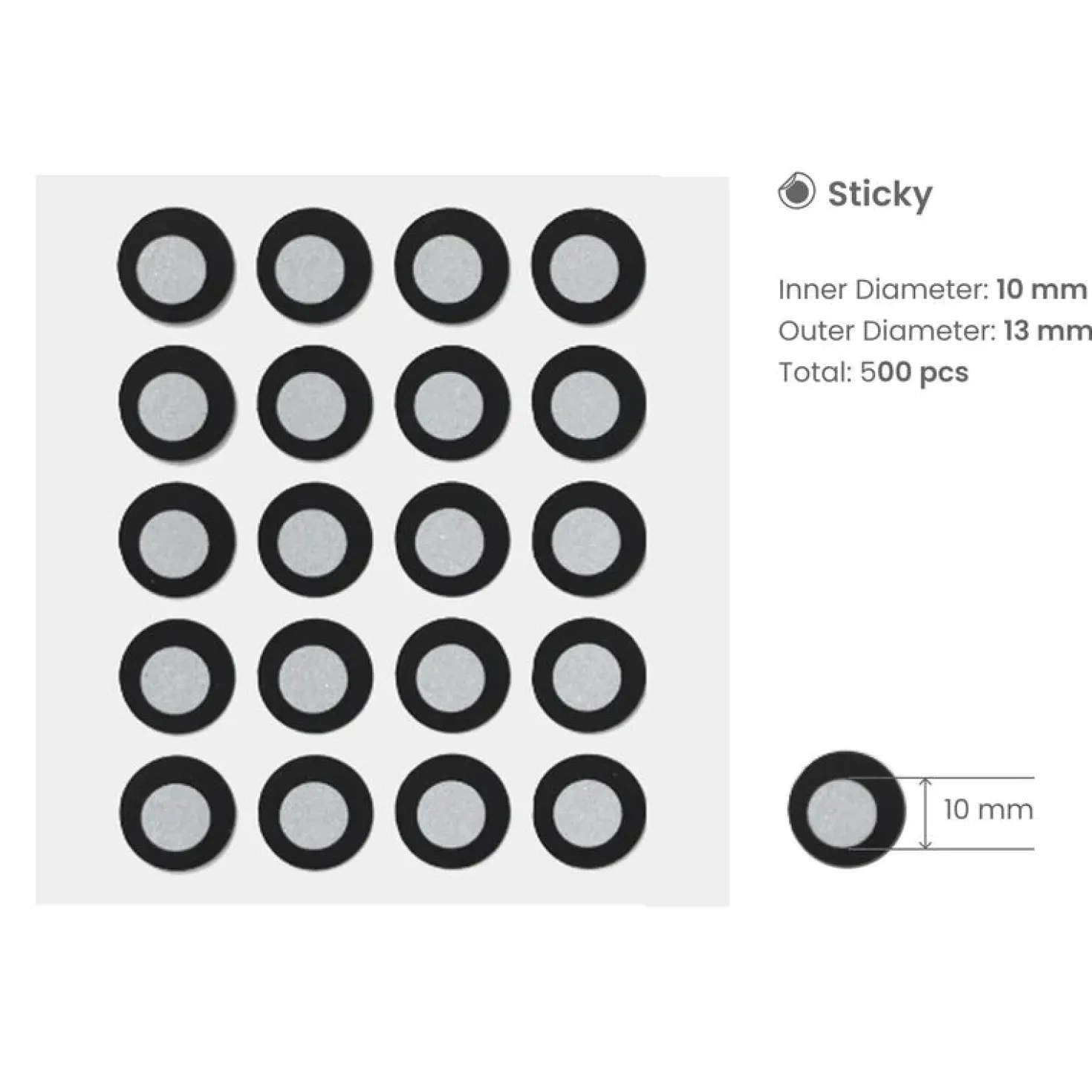 Revopoint - High Visibility Markers 10mm - Sticky (500pcs)