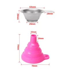 Silicone Funnel + Metal Filter Kit for Resin - Pink