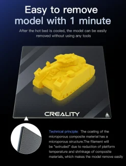 (UDGÅR) - Creality 3D - Carborundum Glass Plate - Ex. Ender-3 MAX- CR-10S PRO - 310x320mm