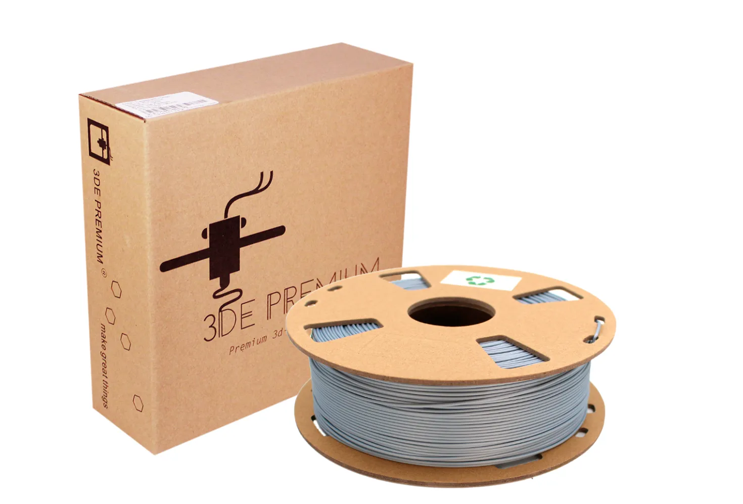 (UDGÅR) - 3DE MAX - PLA - Silky Silver - 1.75mm - 1kg