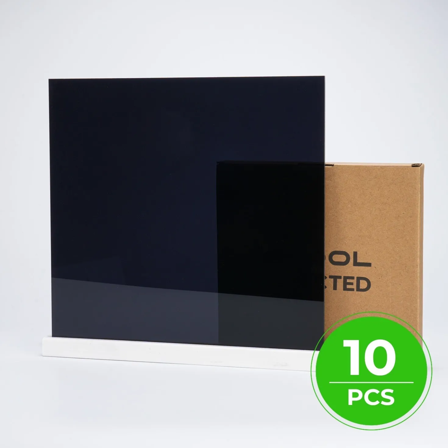 xTool - Acrylic Sheet Plexiglass Opaque Glossy - Black - 1mm (10pcs)