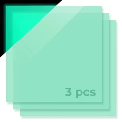 xTool - Acrylic Sheet Plexiglass - Glow in the Dark - Green Turquoise - 3mm (3pcs)