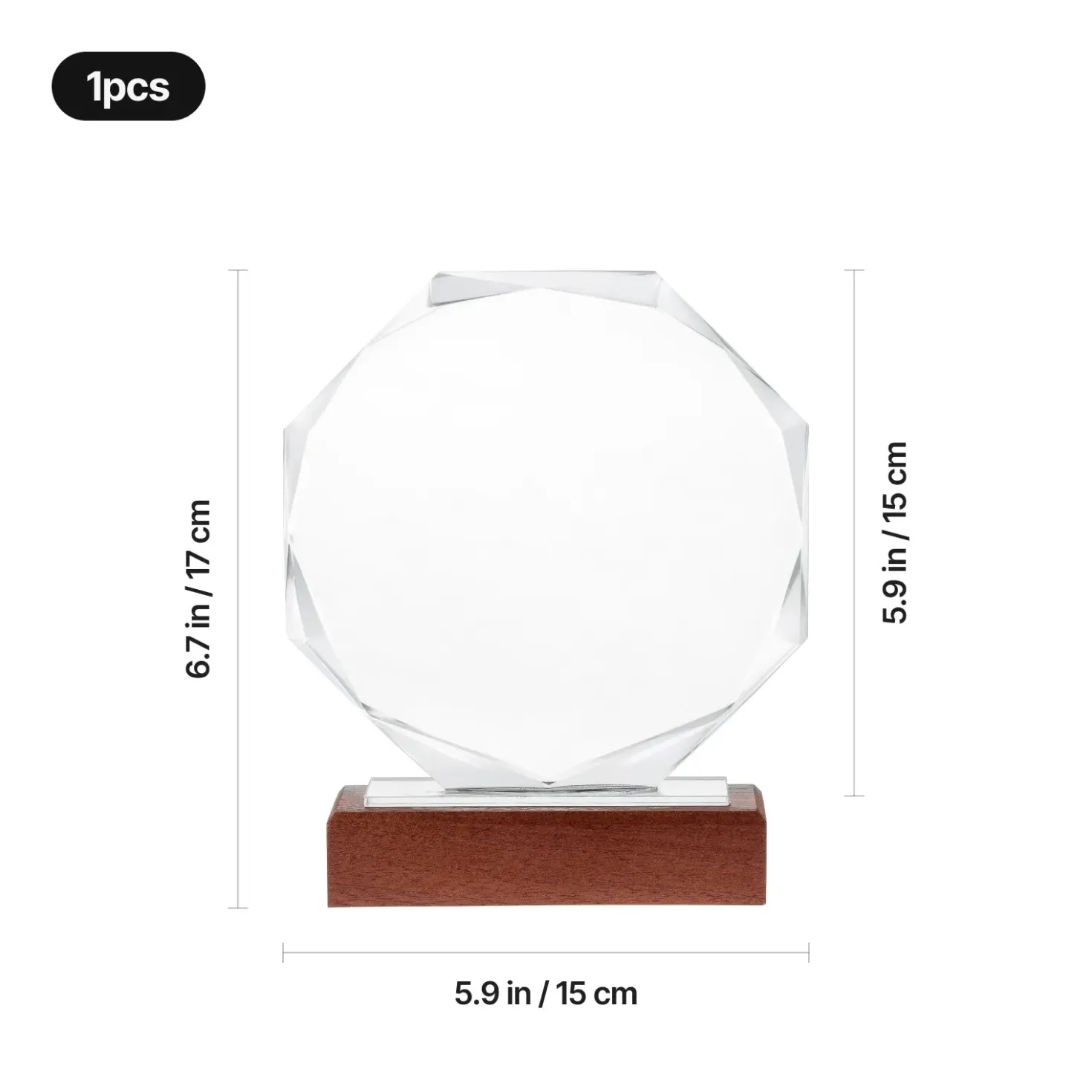 xTool - Blank Octagonal Crystal Award Trophy