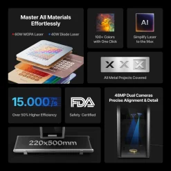 xTool - F2 Ultra - 60W MOPA + 40W Diode Dual Laser + Conveyer - Bundle