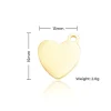 xTool - Heart Tags - 13x15mm - Silver/Gold/Rose Gold Mix - 30pcs