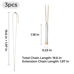 xTool - Hidden Message Necklace - Stainless Steel - Rose Gold (3pcs)