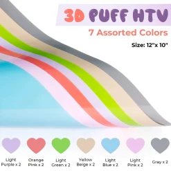 xTool - Pastel Puff Vinyl Heat Transfer (14pcs)