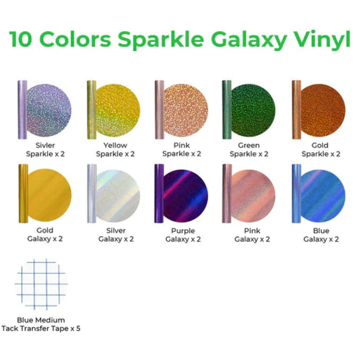 xTool - Sparkle Galaxy Self-Adhesive Vinyl (20pcs)