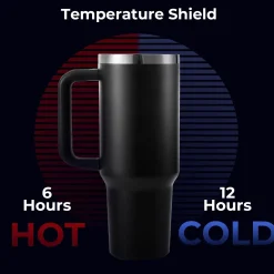 xTool - Stainless Steel Tumbler with Removable Handle - Light Blue Grey To Gold (40z/1.18L)
