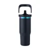 xTool - Stainless Steel Tumbler with Handle and Straw - Black to Iridescent (30oz/0.88L)